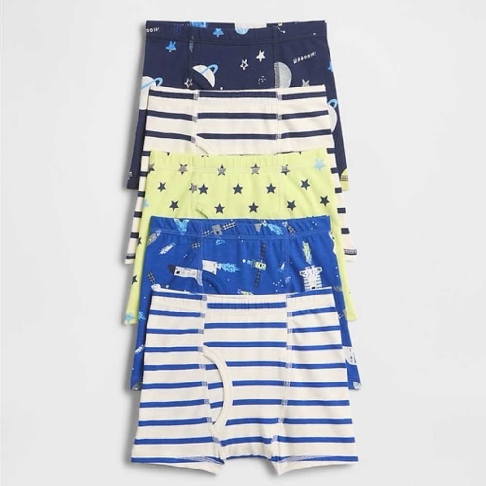 Gap 5-Pack Toddler Organic Stretch Cotton Boxers NWT